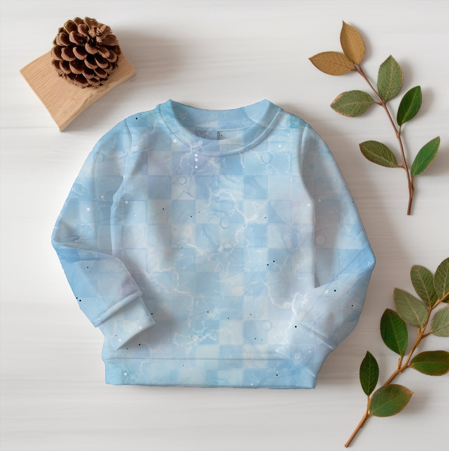 Eisblau Aquarell Schachbrett Eigenproduktion Dauervorbestellung